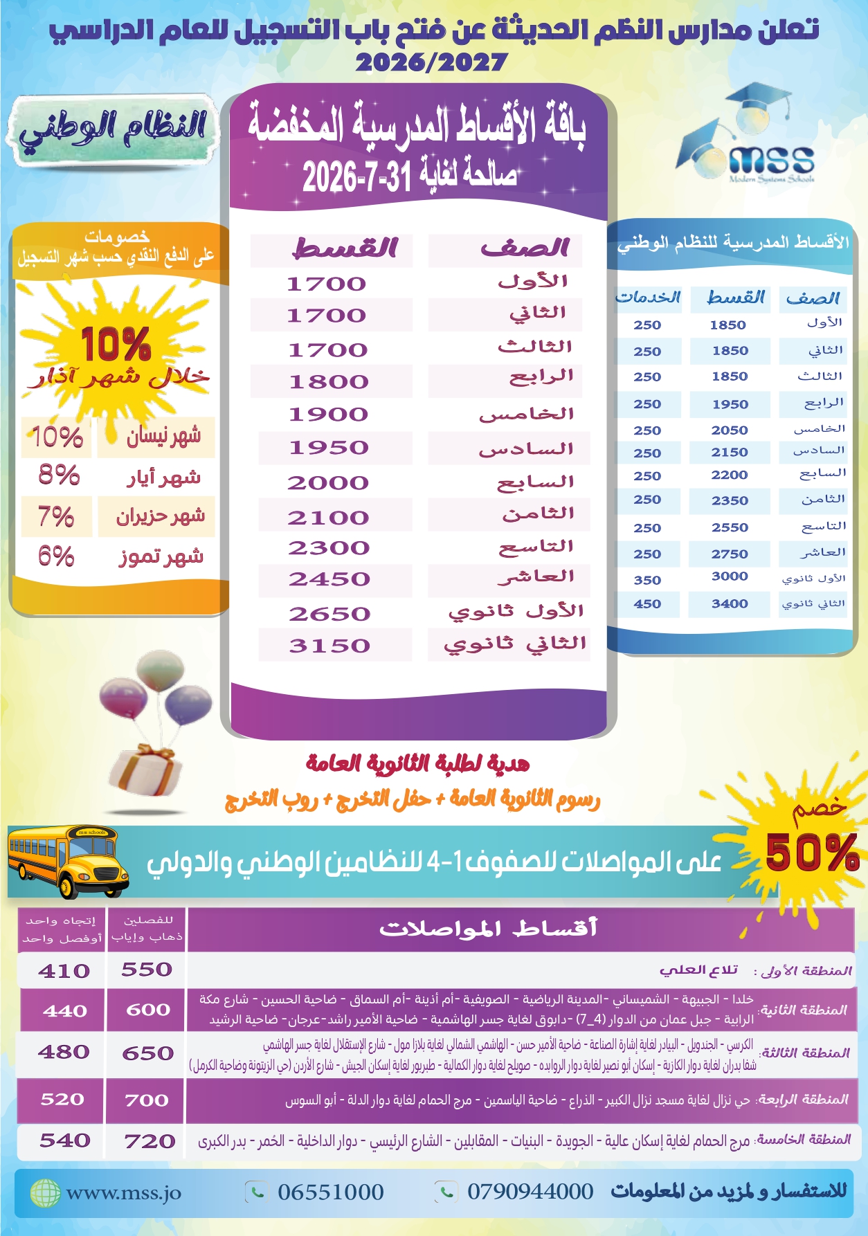 بدأ التسجيل للعام الدراسي الجديد في مدارس النظم الحديثة 